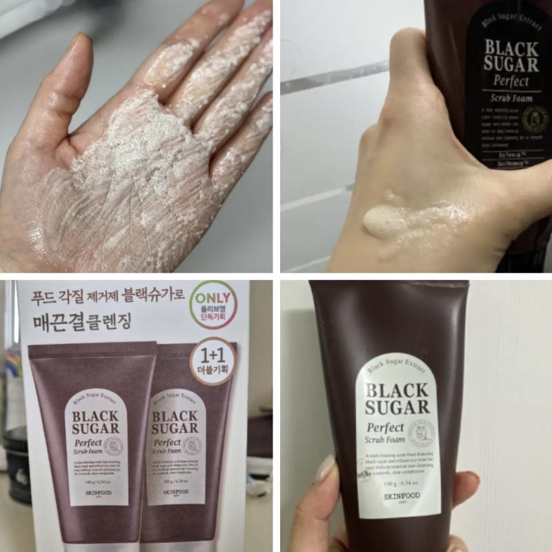 [SKINFOOD] Пенка-скраб с черным сахаром Perfect Scrub Foam 180 г Выбор Olive Young