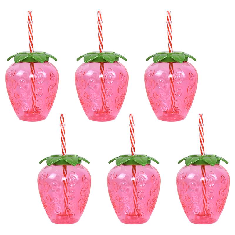 Гавайская летняя вечеринка Ананас Клубника Стакан с трубочкой Тропическая свадьба Фламинго Луао Украшение для вечеринки по случаю дня рождения Стакан для питья