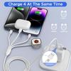 4 In 2 Multi Charging Cable for Apple Watch Charger USB C Cable  Tra Vel Charger Compatible with iPhone 15 14 13 iWatch Series