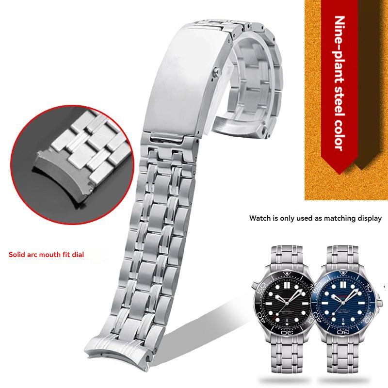 Для ремешка часов Omega Seamaster 600 Ocean Universe 300 Браслет из нержавеющей стали с solidным изогнутым концом 18мм 20мм 22мм