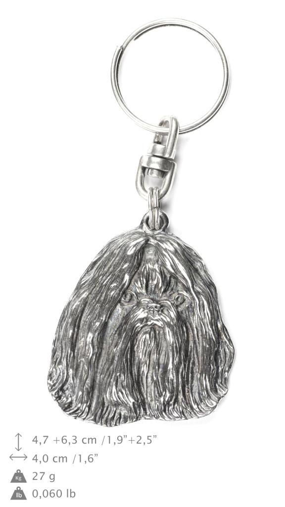Shih Tzu, Chrysanthemum Dog I - Silver-plated Dog Pendant, Handbag Decoration, Backpack Pendant by Art-Dog Brand