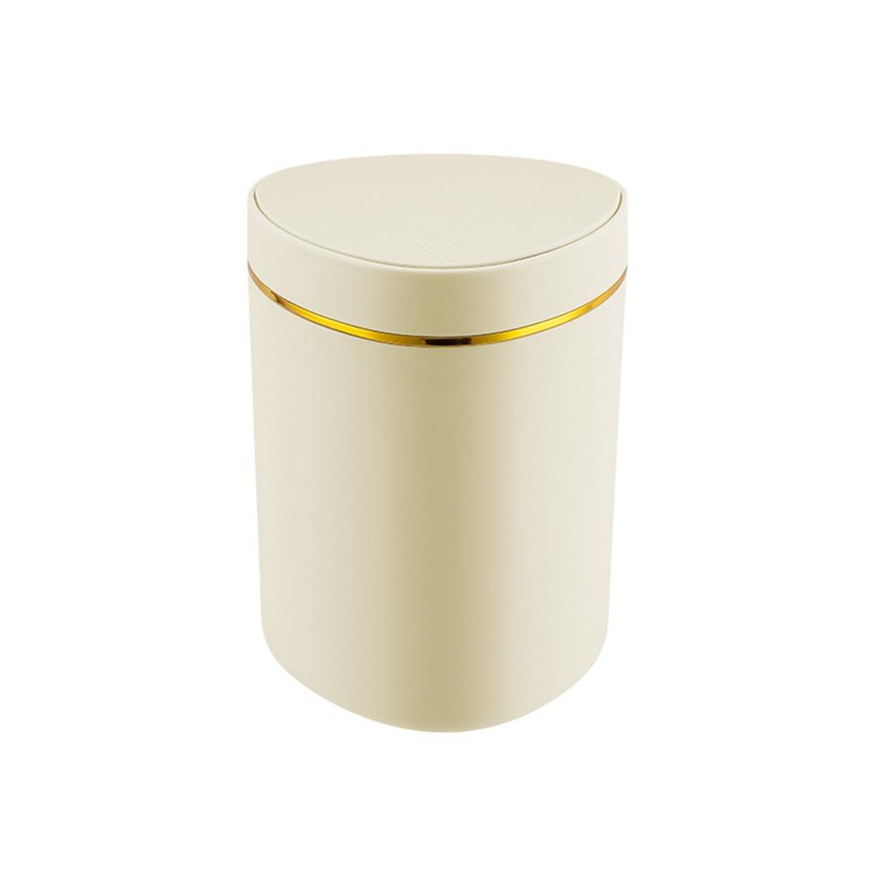 Round/Triangle Mini Desktop Trash Can Press Type Plastic Waste Bin Desk Storage Box Home Supplies