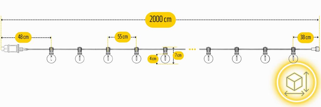Led Solution - Garden Garland - 20M 36Led - M2