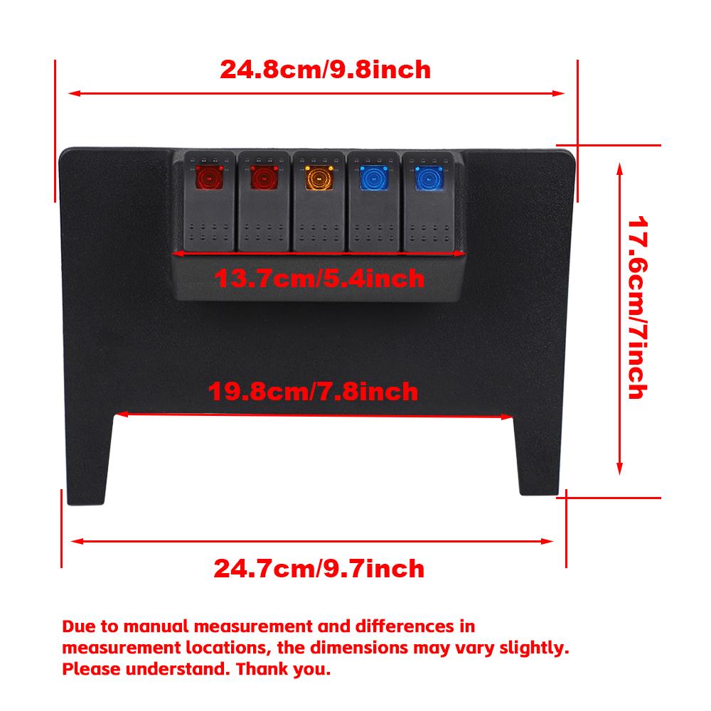 Lower Switch Panel 5 Rocker Style Switches for Jeep Wrangler JK 2/4WD Automatic 2011-2015