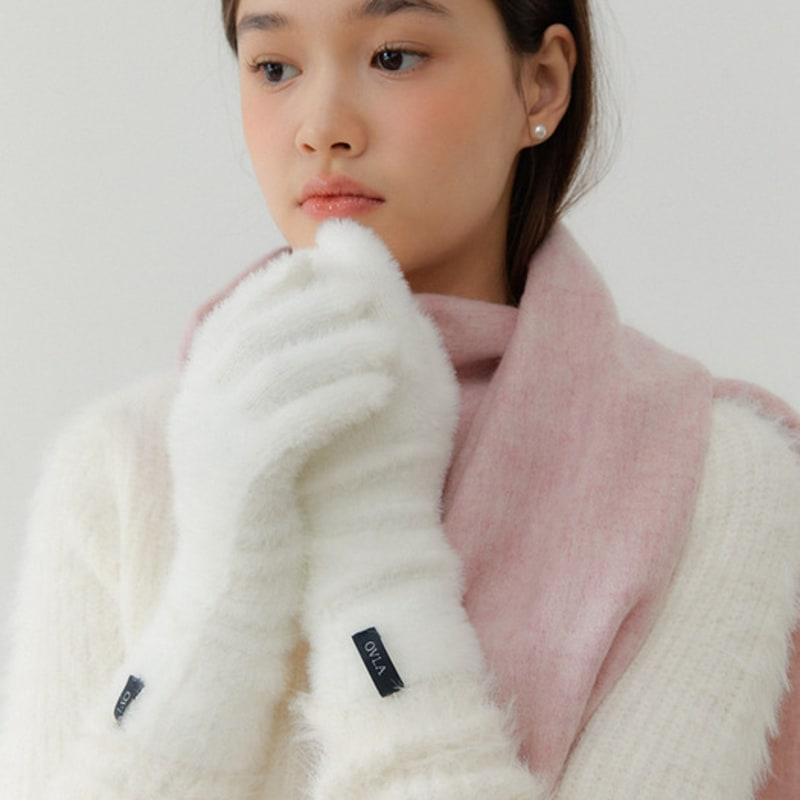 OVLA микрофибровые пушистые перчатки-пузыри_цвета GL004