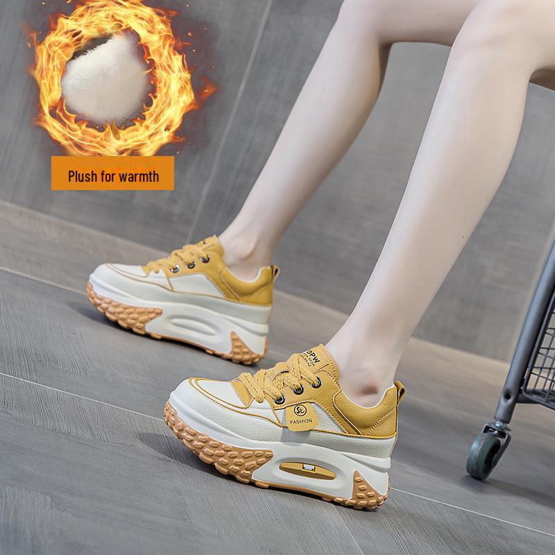 Женские модные папины кроссовки: Легкая, толстой подошвой, увеличивающая рост повседневная спортивная обувь на осень 2024 г.