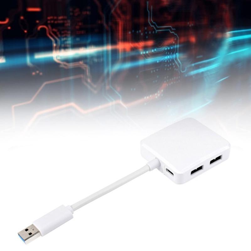 USB 3.0 концентратор 5 Гбит/с Адаптер Док-станция Расширяет питание Type C Для платы RPi Порт Type A на Четыре Порта Улучшает Соединение