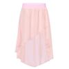 Kids Girls High Low Chiffon Dance Skirt for Lyrical Ballet Latin Jazz Stage Performance