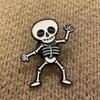 Zinc Zinc Zinc Alloy Halloween Funny Brooch Pumpkin Flying Broomstick Cat Brooch Skeleton Brooch  Halloween