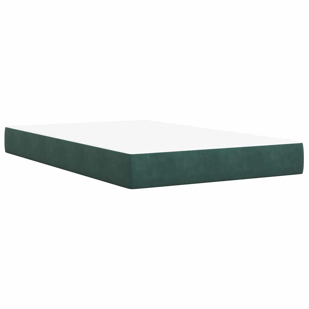 Ottoman Bed with Mattress Dark Green 120 x 190 cm Velvet