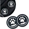 2 Pack Skeleton Rock Gesture Hand Car Coasters, 2.75 Inch Universal Non‑Slip Silicone Cup Holder Mats, Gothic Heavy Metal Punk Auto Interior Decor