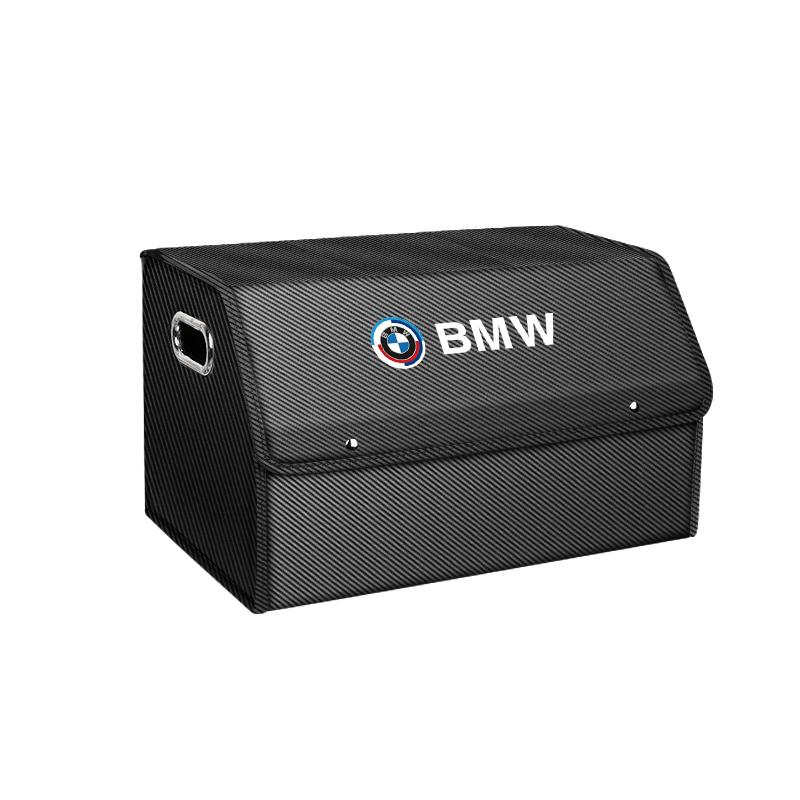 Leather Car Trunk Storage Box For BMW G30 G20 F11 E90 E46 E60 E39 E36 E92 Large Capacity Foldable Organizer Case Car Supplies GQ8