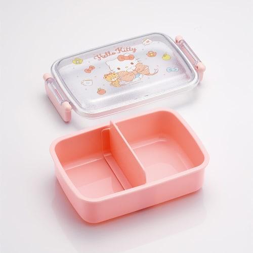 Skater Children's Lunch Box, 450ml, with a Soft Dome-Shaped Lid, Single Tier, Made In Japan, Sanrio Hello Kitty Big Ribbon, Girl's, RBF3ANAG-A