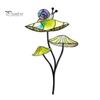 Colorful Yard Stakes Planter Insert Stake, Double-Sided, Flower Pot Decor Metal Art Ornaments Insect Animal Stake for Plant Pots Bed Decoration