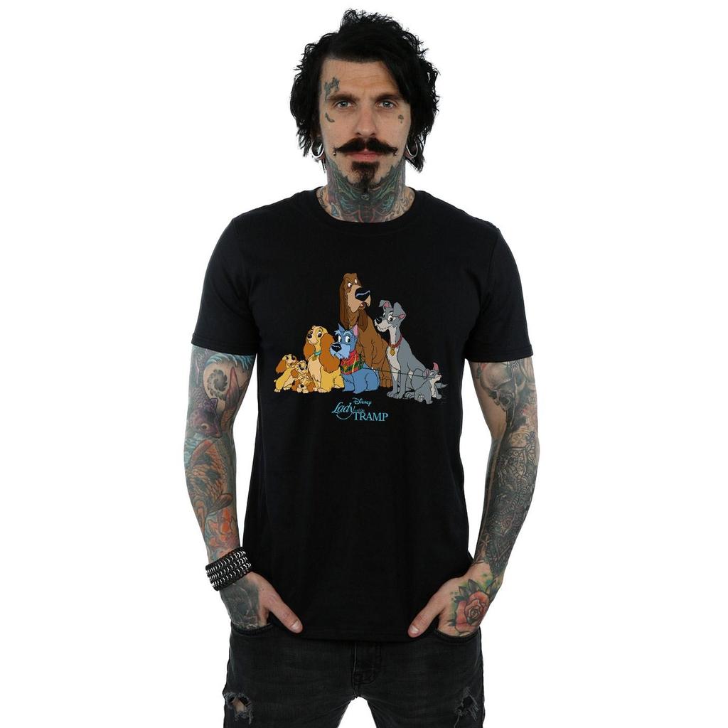 Disney Mens Lady And The Tramp Classic Group T-Shirt