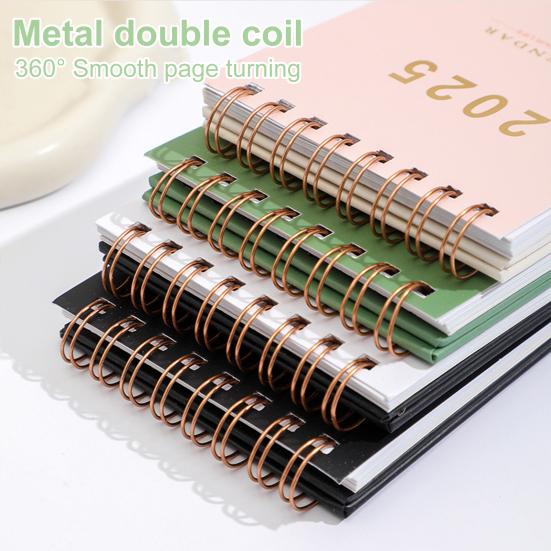 2025 Desk Calendar Annual Planner Standing Flip Calendar with Coil To-Do List Schedule Organizer Home Office School Supplies