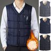 Autumn Winter Men Vest Slim Fit Sleeveless Fleece Warm Jacket Waistcoat V-Neck Outwear