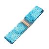 Eye Catching Shinny Waistband Gold Buckle Disc Belts Special Design Sequin Stretch Belt  Women Girl
