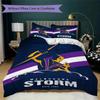 Melbourne Storm print Pattern Bedding,Quilt Set Quilt Cover Pillowcase Home Birthday Gift (1*duvet cover+2*pillowcase,without core)ZSJT0917326