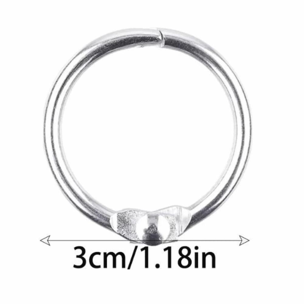 50Pcs Sturdy Metal Binder Rings O Ring Book Binder Rings Metal Opening Ring Home Office