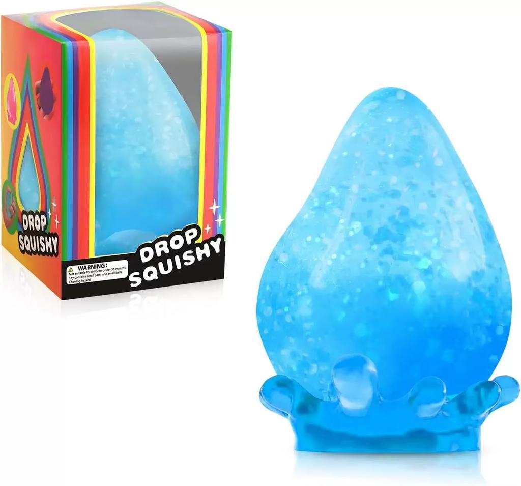 Needoh Сенсорная игрушка Блестящая форма капли воды Сквиши Снятие стресса Фиджет-игрушка для взрослых Успокоение тревожности Расслабление Неожиданные подарки