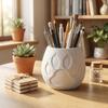 Cute 3D Printed Candlestick Plastic Paw Print Planter Plant Container Candle Holder Office