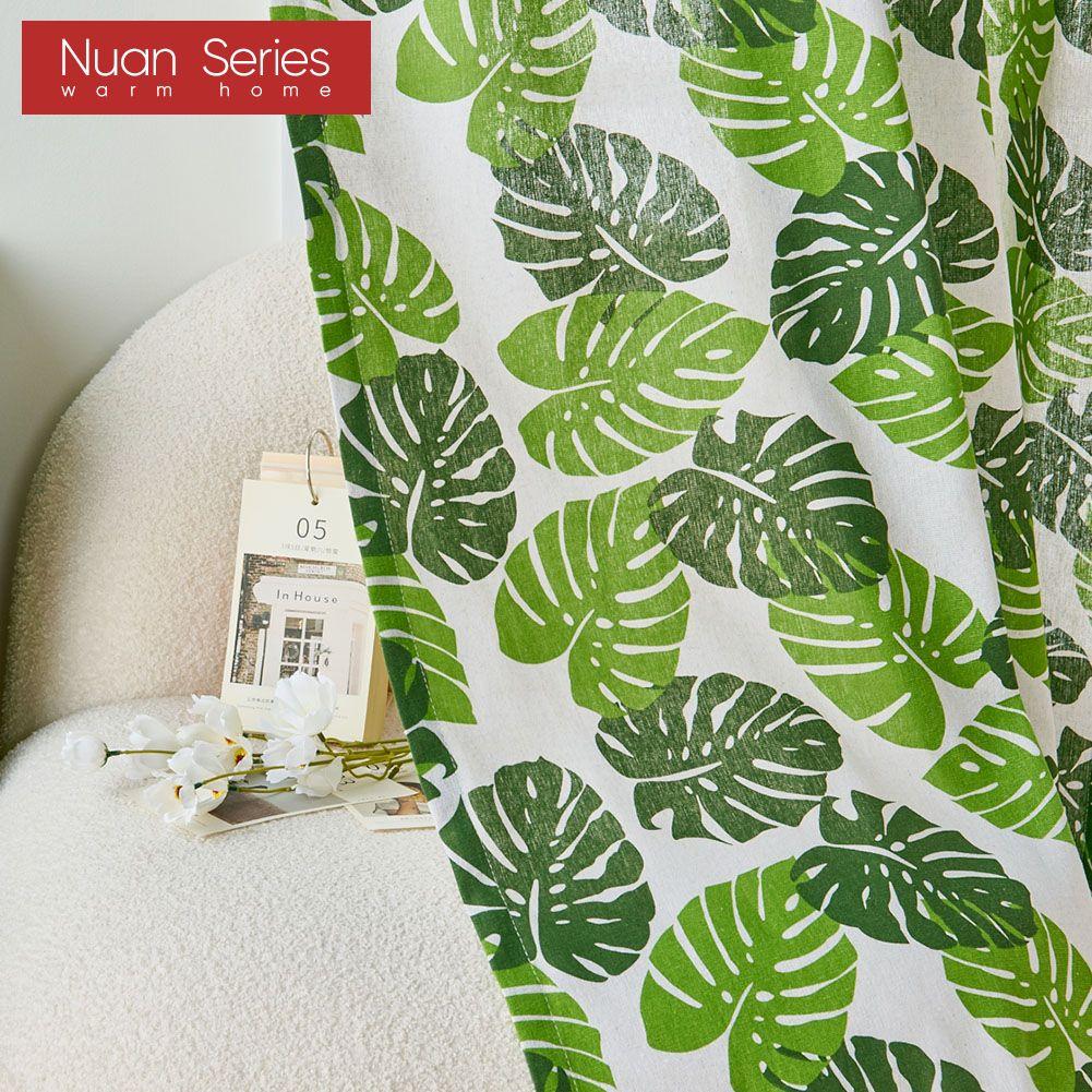 1 шт. модные и универсальные шторы с принтом в скандинавском деревенском стиле зеленого цвета для небольших окон, спальни, гостиной, балкона, дома, серии Dceor Nuan