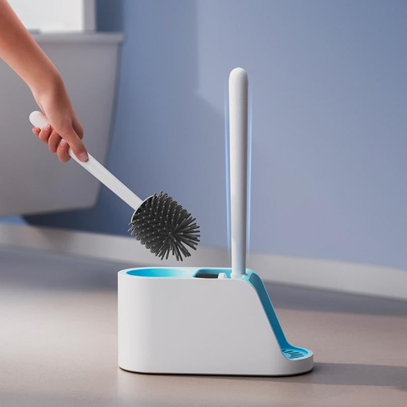 Toilet Brush Set Space saving Solution Quick Drying Toilet Bowl Brush & Holder for Efficient Bathroom Maintenance