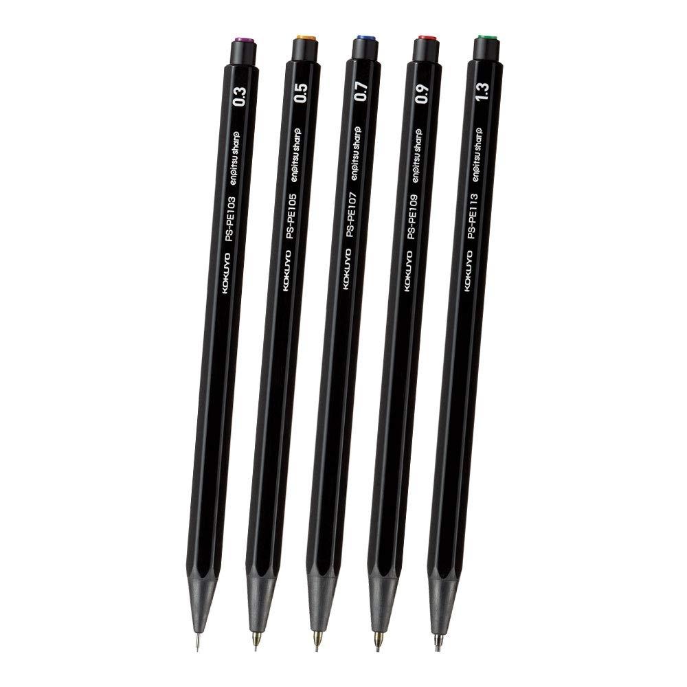 KOKUYO Mechanical Pencil Sharp Writing Comparison Set of 5 Black PS-PE DX5SET