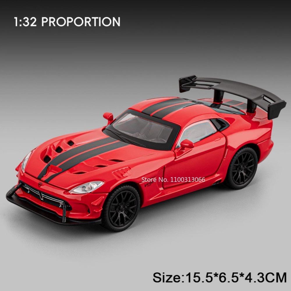 1:32 Alloy Lambor Countach LP500S Viper Cars Models Toy Rubber Tires Miniature Sports Car Wheel Pull Back Vehicle Model Ornament