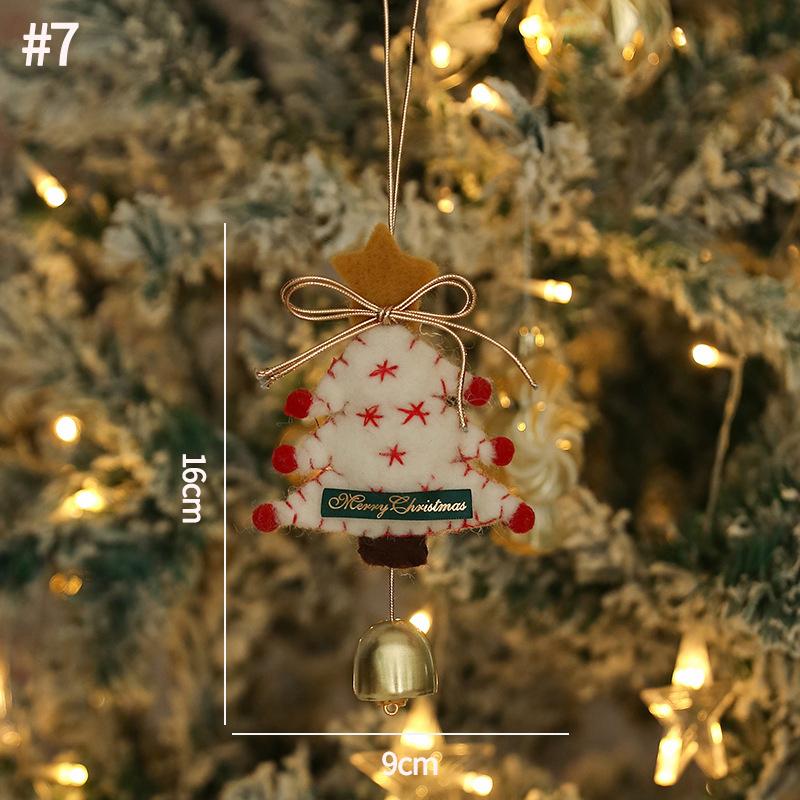Christmas Bell Hanging Decoration Doorbell Christmas Party Hanging Decoration Creative Glitter Christmas Tree Keychain Pendent
