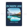 Moraine Lake Alberta Canada Metal Sign Home Painting Pub Customized Club Tin Sign Poster