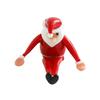 Santa Claus Yoga Glass Ornament Desktop Art Figurine Healthy Humorous Holiday Decor Glass Art Ornament