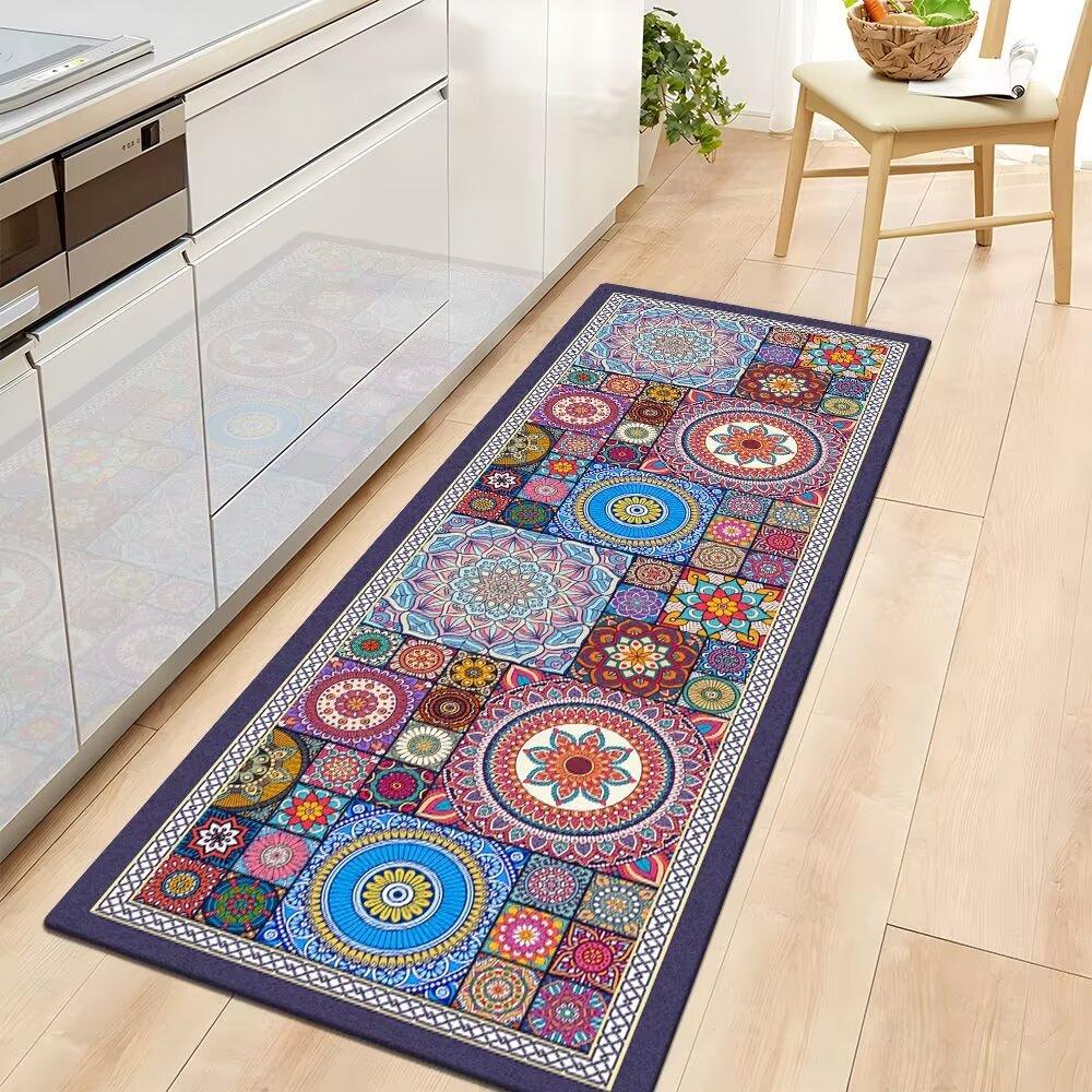 Коврик для пола на кухне, коврик для ног у входной двери, длинный коврик у входа с рисунком, впитывающий коврик для дома