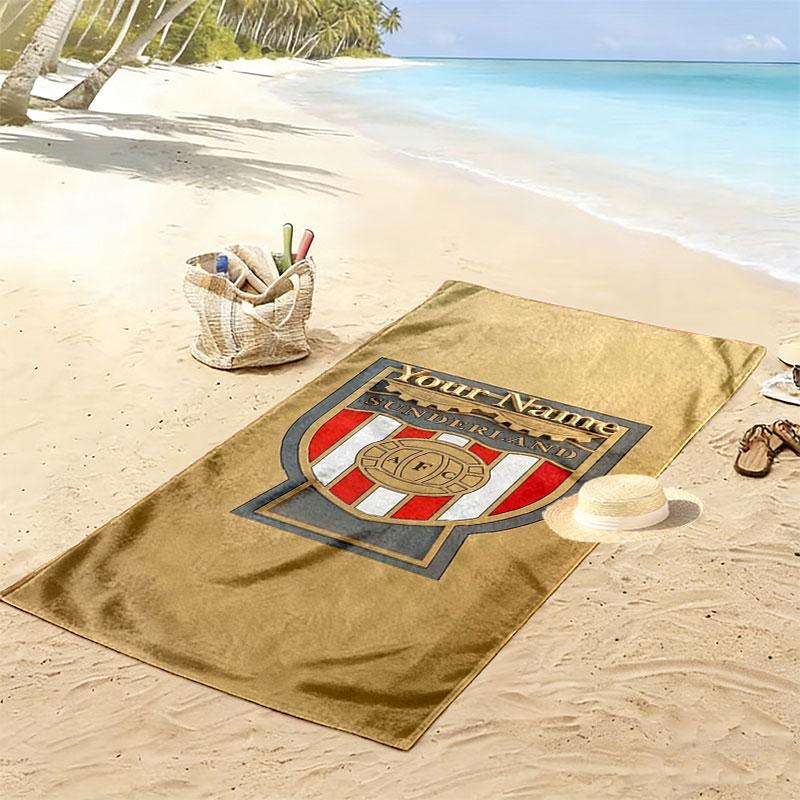 Sunderland A.F Custom Name Print Beach Towel, Large Soft Quick Dry Towel for Beach Camping Swimming