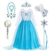 Elsa Girl Princess Dresses Long Sleeve Dress Kids Vestidos Cosplay Costumes Carnival Birthday Party Photography Gowns