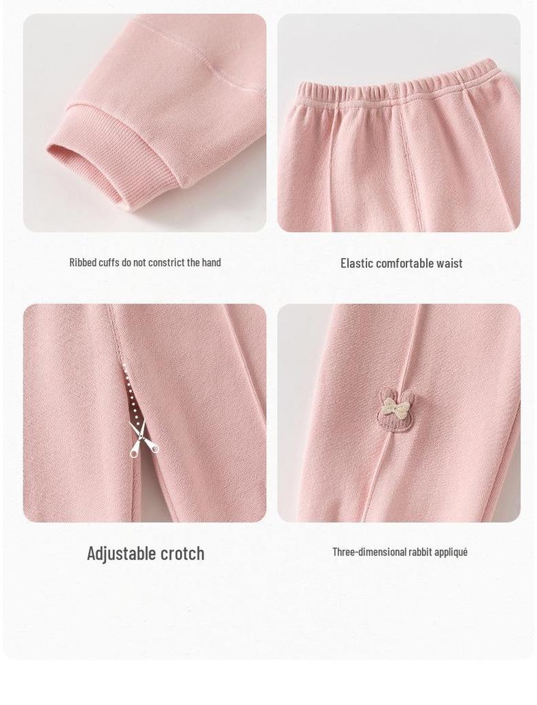 Девочки Осенний Костюм Двойка с Мультяшным Принтом - Стильный Комплект Детской Одежды для Прогулок