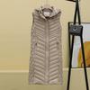 Осень и зима новый пуховый хлопковый жилет женский средней длины и длинный глянцевый жилет без рукавов большого размера жилет куртка