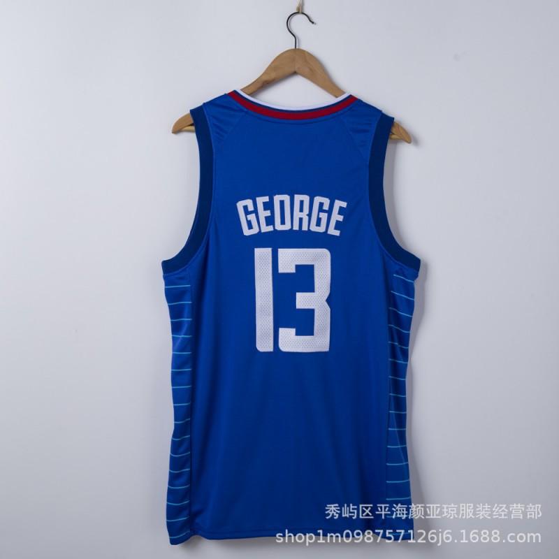 Embroidered NBA Clippers Jersey Paul George 13 Basketball Uniform Shirt Men Women Sportswear
