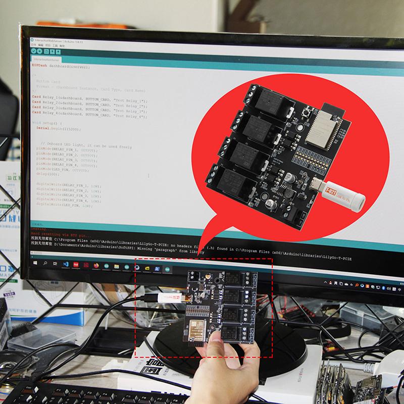 T-Relay ESP32 4-канальная 5-вольтовая плата модуля реле WiFi Bluetooth Умный дом Автоматизация Дистанционное управление Переключатель для Arduino DIY