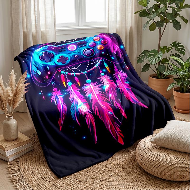 Gaming Device Art Theme blanket Lightweight Warm Flannel Blanket Decorative Throw Blanket for Home Decoration