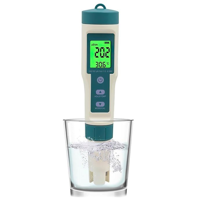 PH mètre électronique - AIMOONSA - 8 en 1 - PH/TDS/EC/ORP - Température & Salinité