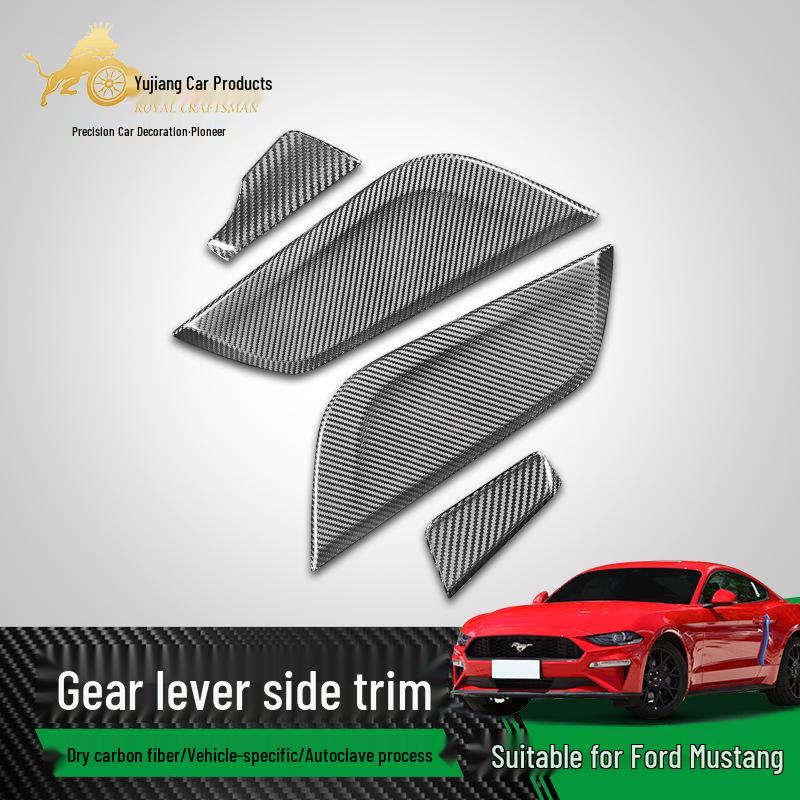 Боковая накладка панели переключения передач из сухого углеволокна Ford Mustang