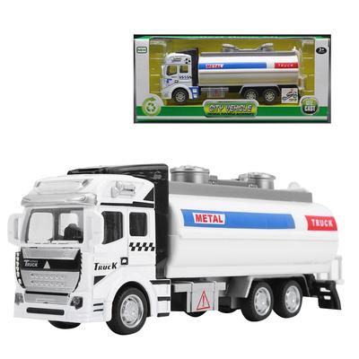 1/48 масштаб, автоцистерна для воды, игрушечная модель автомобиля, модель автомобиля, высокая имитация функции отступа для детей, подарок для мальчиков и девочек