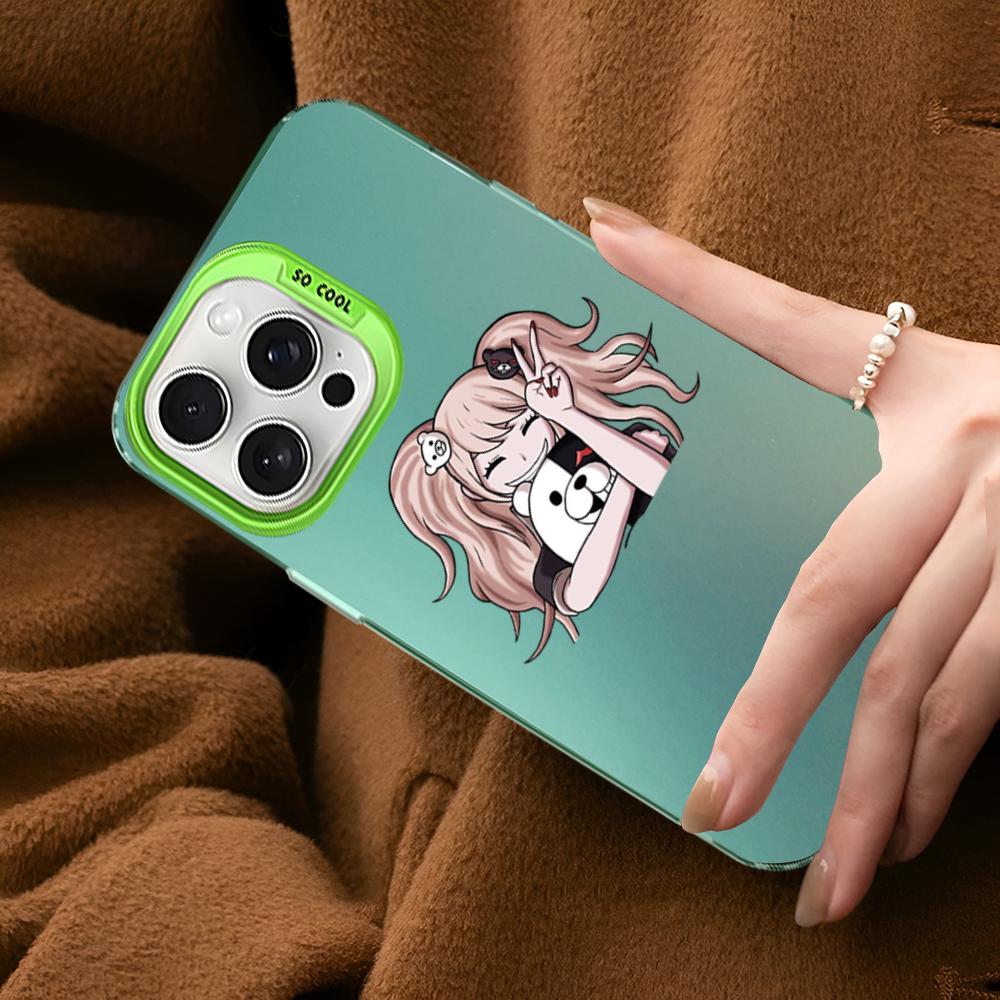 Чехол для телефона Danganronpa Junko Enoshima Monokuma Для iPhone 16 15 14 13 12 11 Pro Max X XR XSMAX 8 Матовый Ударопрочный Задний Чехол