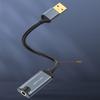 USB Звуковой адаптер Внешняя стерео звуковая карта с 3,5 мм портом для наушников и микрофона Подходит для ПК Мобильного телефона Ноутбука