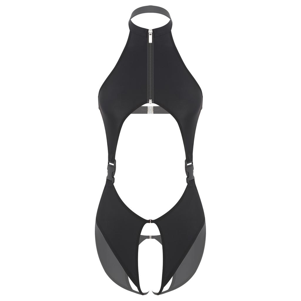 Женский аниме кавайный купальник с вырезами боди высокий вырез трикотажное боди цельный бикини купальный костюм