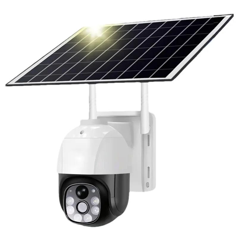 Солнечная камера безопасности WIFI/4G – Наружная PTZ HD 5 МП, Детекция движения PIR, Умное IP-наблюдение