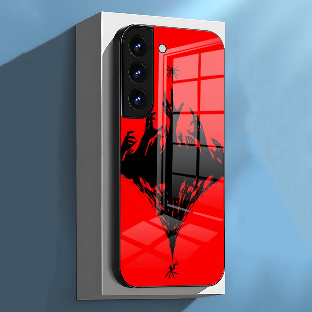 ИГРОВАЯ ЧЕХОЛ-БРОНЯ U-ULTRAKILL для Samsung S26 S25 S24 FE S23 S22 S21 Plus S20 Ultra Note20Ultra Черное Стеклянное Покрытие
