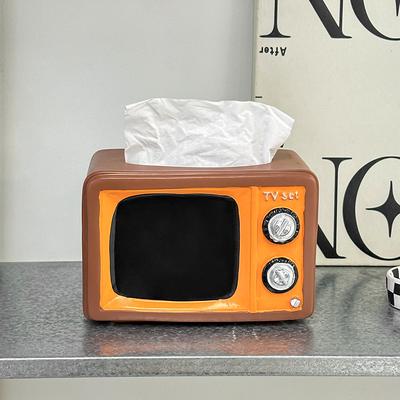Ретро ТВ коробка для салфеток Домашняя Гостиная Бумажная коробка Высококачественный Кофейный столик Настольный Многофункциональный Ящик для хранения салфеток